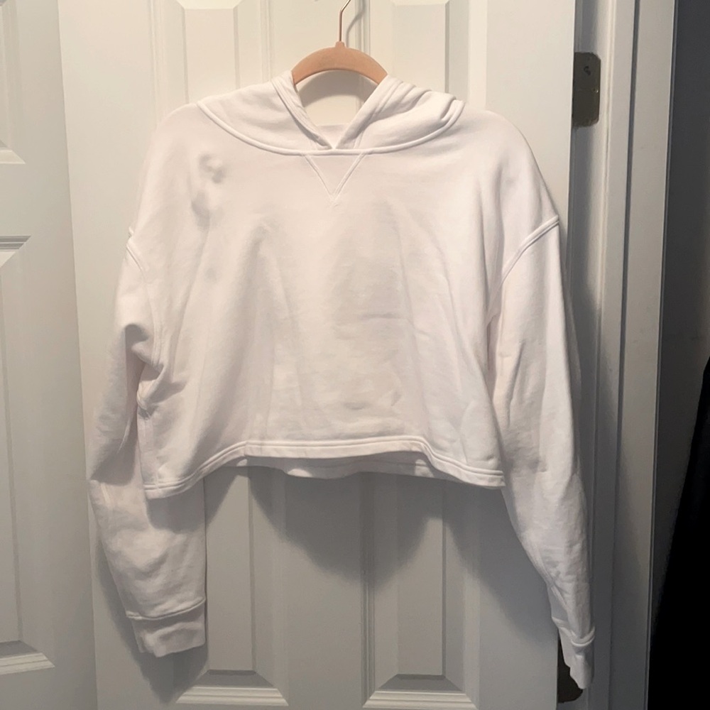 Lululemon Cropped Hoodie New Without Tags Size 16 White